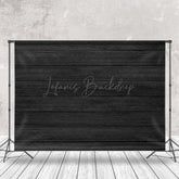 Lofaris Black Horizontal Stripe Wood Photography Backdrop